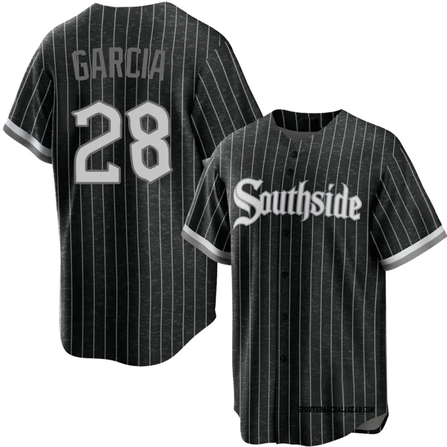 Leury Garcia Men's Chicago White Sox Black Replica 2021 City Connect Jersey