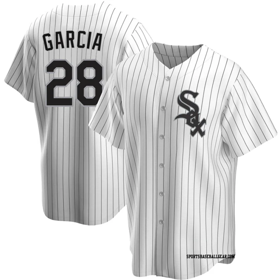 Leury Garcia Youth Chicago White Sox White Replica Home Jersey