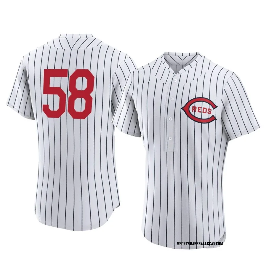 Levi Stoudt Men's Cincinnati Reds White Authentic 2022 Field Of Dreams Jersey