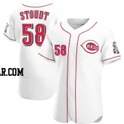 Levi Stoudt Men's Cincinnati Reds White Authentic Home Jersey