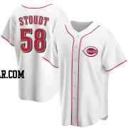 Levi Stoudt Men's Cincinnati Reds White Replica Home Jersey