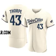 Lewis Thorpe Men's Minnesota Twins Cream Authentic Alternate 2023 Jersey