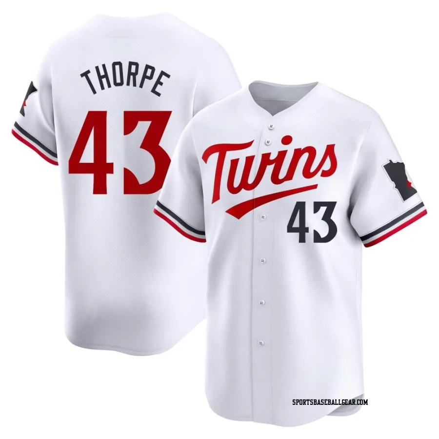 Lewis Thorpe Men's Minnesota Twins White Limited Home Jersey