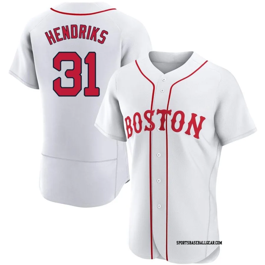 Liam Hendriks Men's Boston Red Sox White Authentic 2021 Patriots' Day Jersey