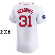 Liam Hendriks Men's Boston Red Sox White Elite Home Patch Jersey