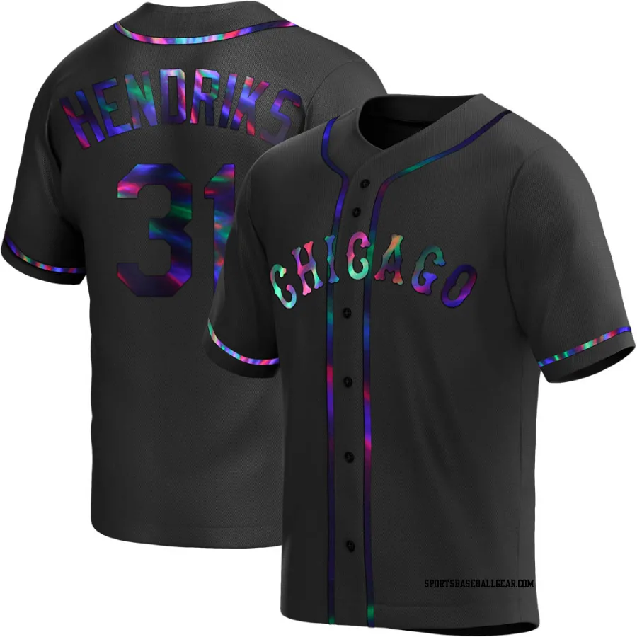 Liam Hendriks Men's Chicago White Sox Black Holographic Replica Alternate Jersey