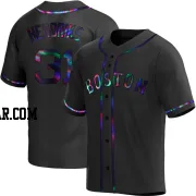 Liam Hendriks Youth Boston Red Sox Black Holographic Replica Alternate Jersey