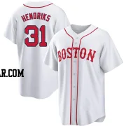 Liam Hendriks Youth Boston Red Sox White Replica 2021 Patriots' Day Jersey