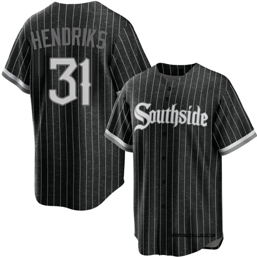 Liam Hendriks Youth Chicago White Sox Black Replica 2021 City Connect Jersey