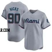 Liam Hicks Men's Miami Marlins Gray Limited Road Jersey