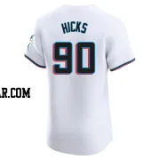 Liam Hicks Men's Miami Marlins White Elite Home Jersey