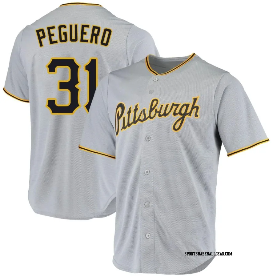 Liover Peguero Men's Pittsburgh Pirates Gray Replica Road Jersey