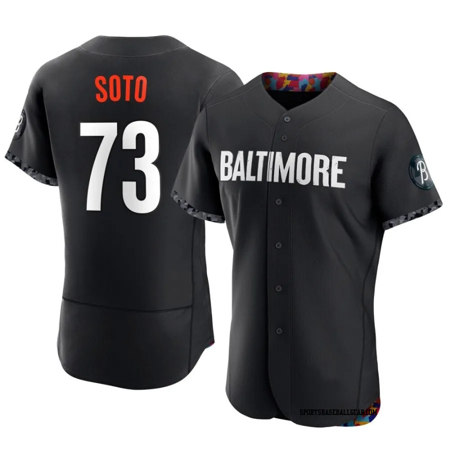 Livan Soto Men's Baltimore Orioles Black Authentic 2023 City Connect Jersey