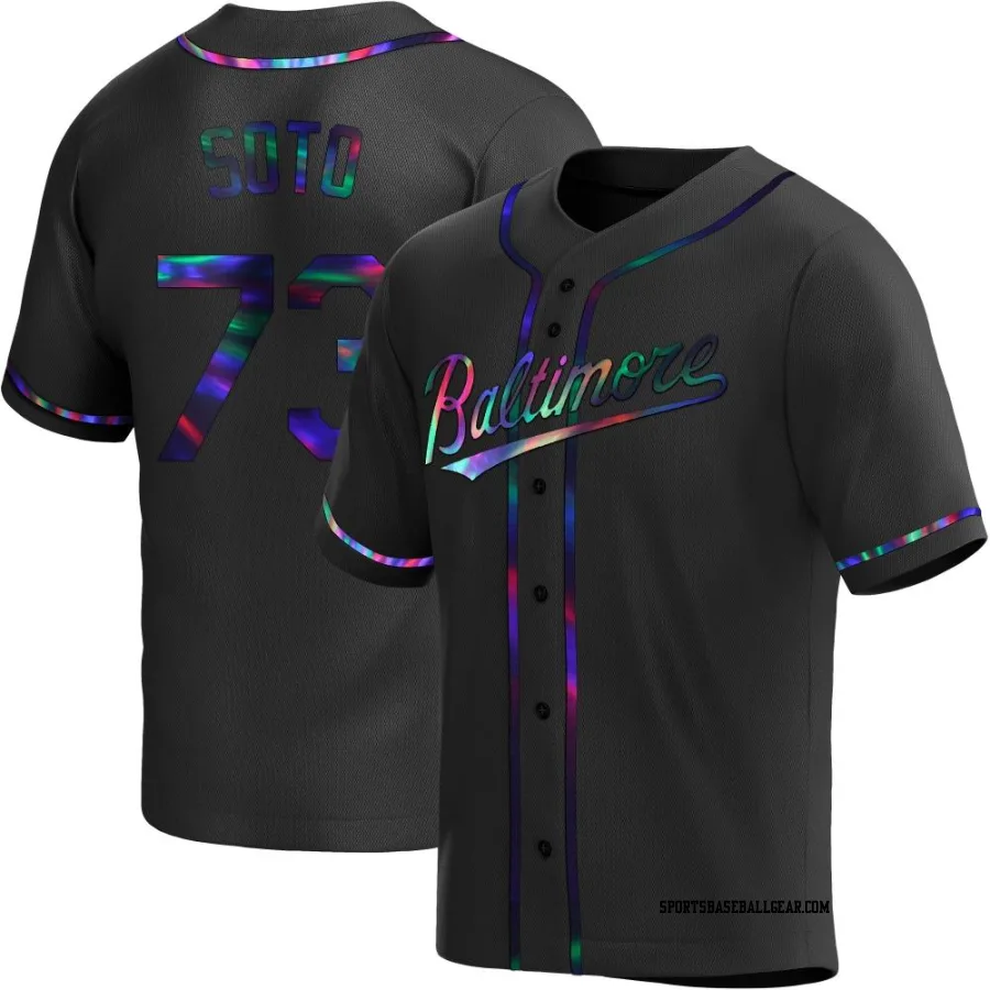 Livan Soto Men's Baltimore Orioles Black Holographic Replica Alternate Jersey