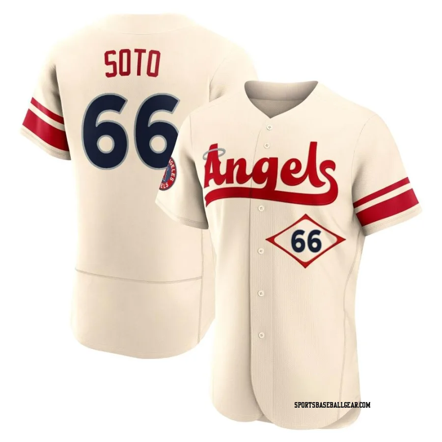 Livan Soto Men's Los Angeles Angels Cream Authentic 2022 City Connect Jersey