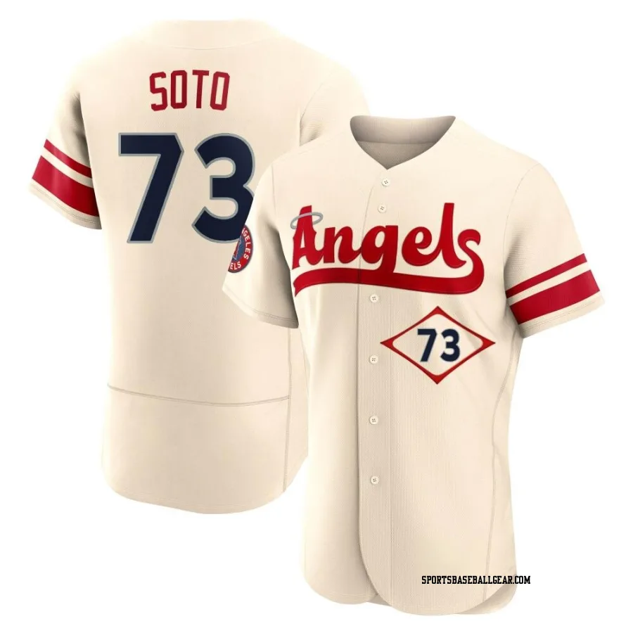 Livan Soto Men's Los Angeles Angels Cream Authentic 2022 City Connect Jersey