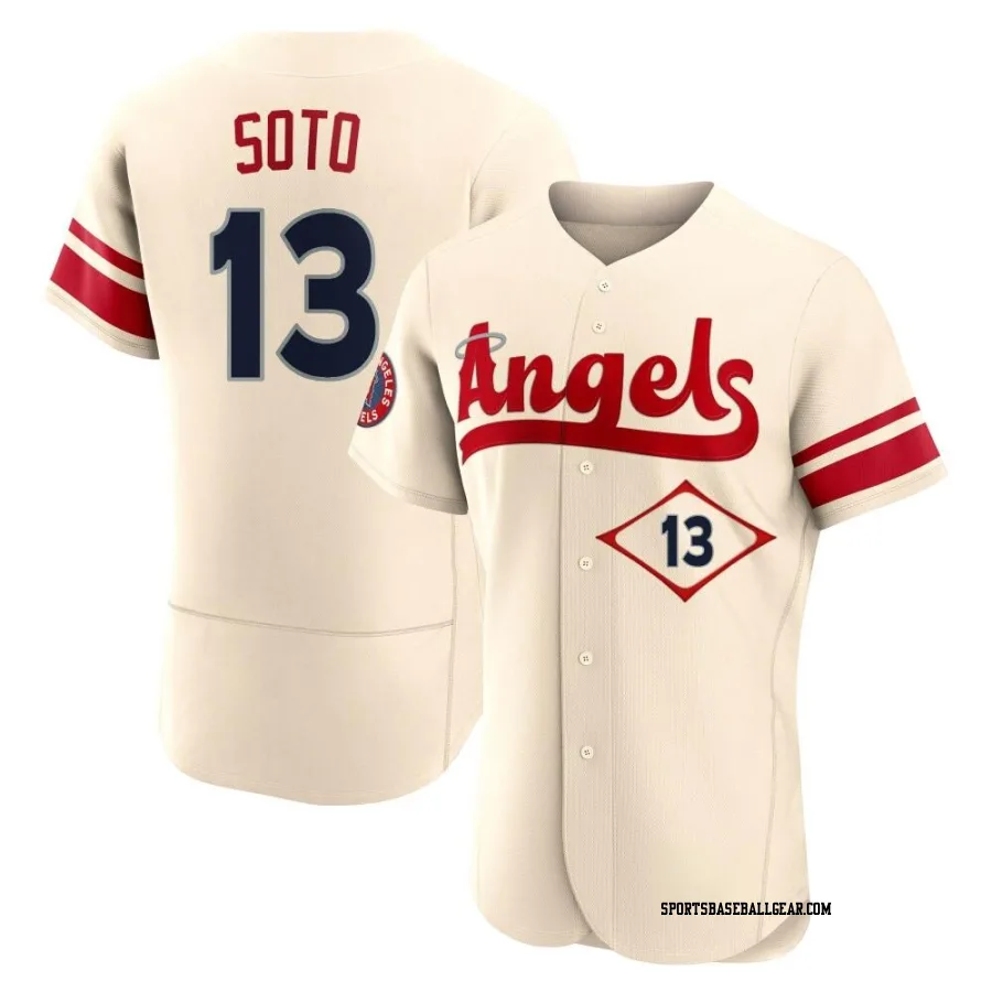 Livan Soto Men's Los Angeles Angels Cream Authentic 2022 City Connect Jersey