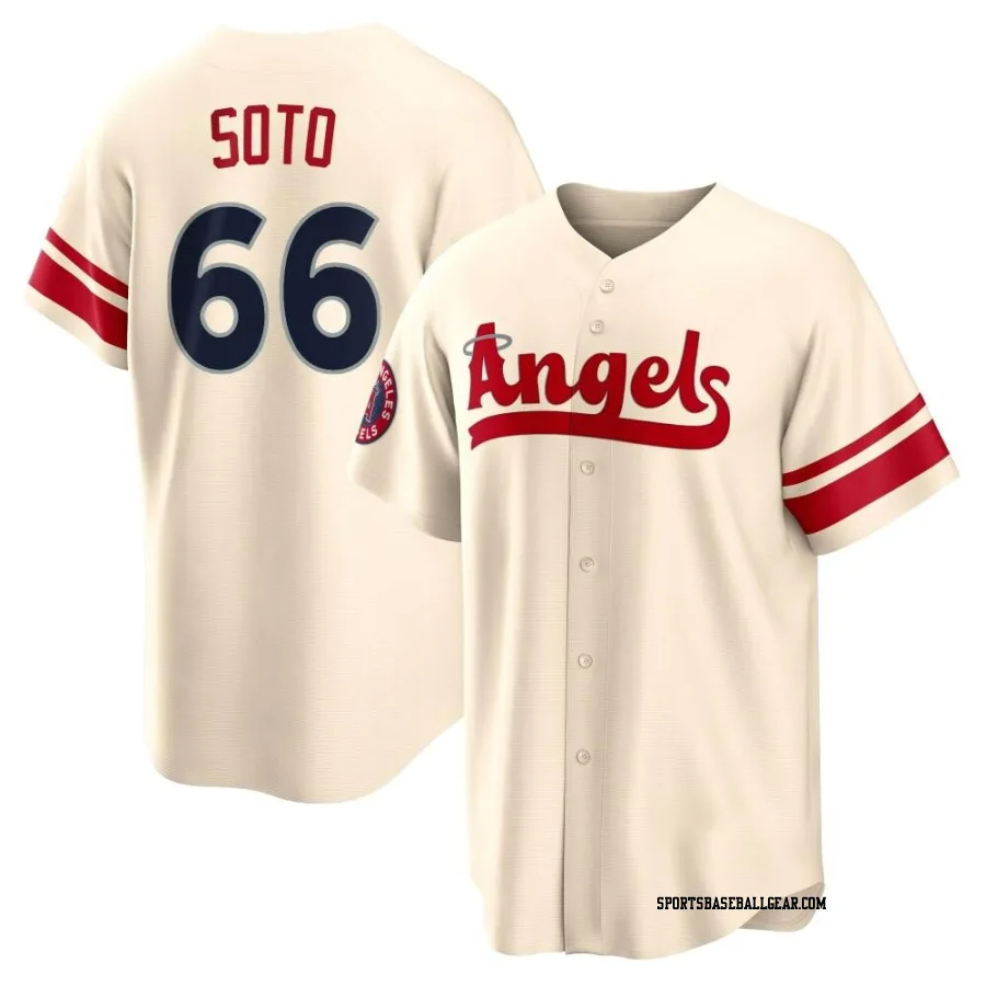 Livan Soto Men's Los Angeles Angels Cream Replica 2022 City Connect Jersey