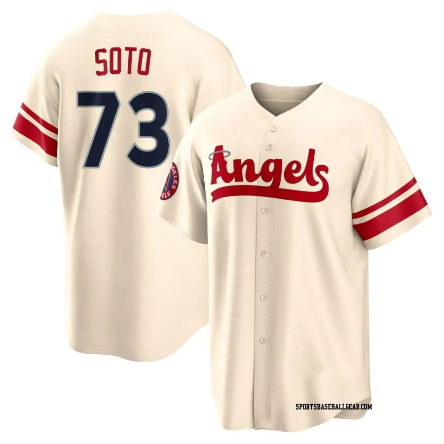 Livan Soto Men's Los Angeles Angels Cream Replica 2022 City Connect Jersey