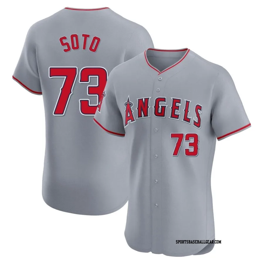 Livan Soto Men's Los Angeles Angels Gray Elite Road Jersey