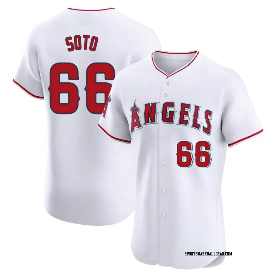 Livan Soto Men's Los Angeles Angels White Elite Home Jersey