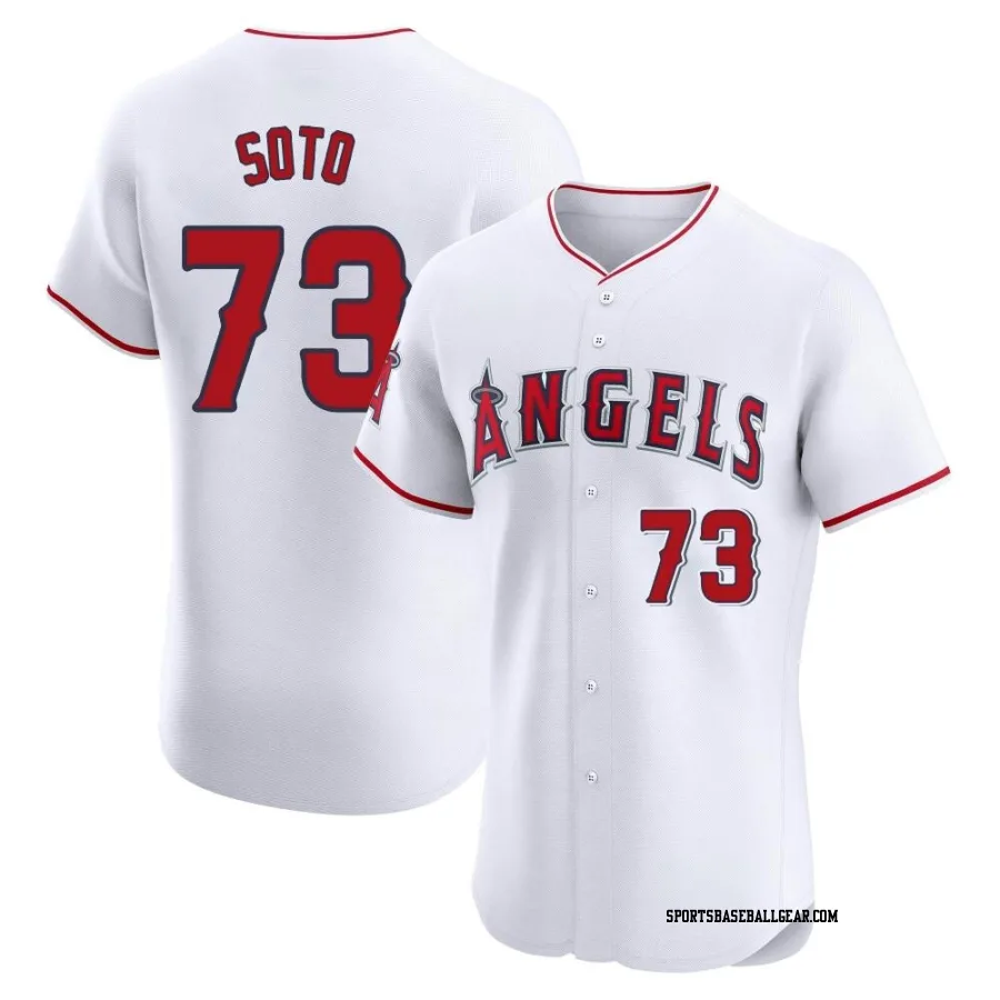 Livan Soto Men's Los Angeles Angels White Elite Home Jersey