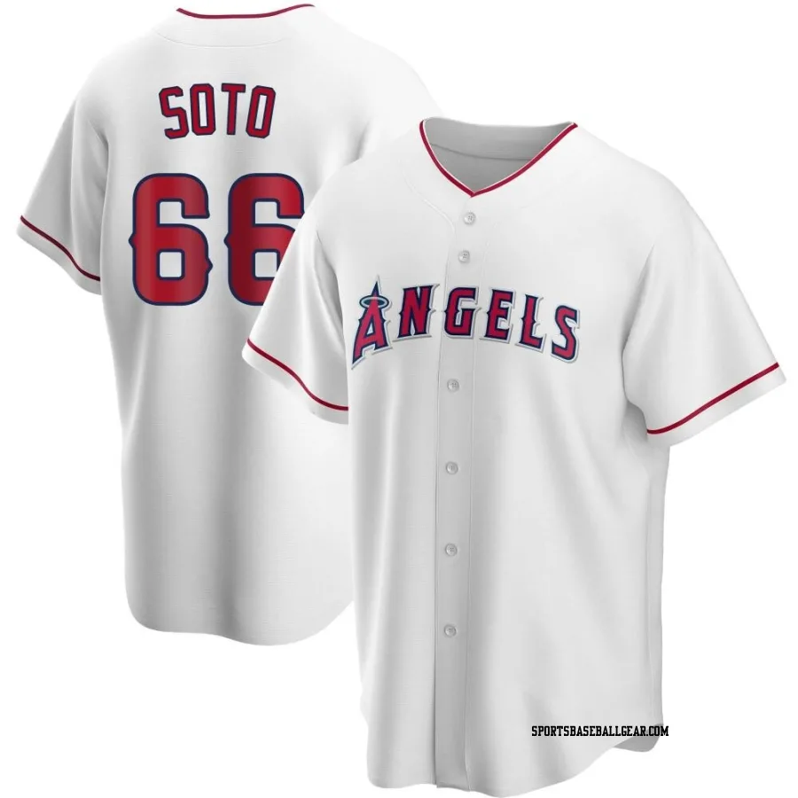 Livan Soto Men's Los Angeles Angels White Replica Home Jersey