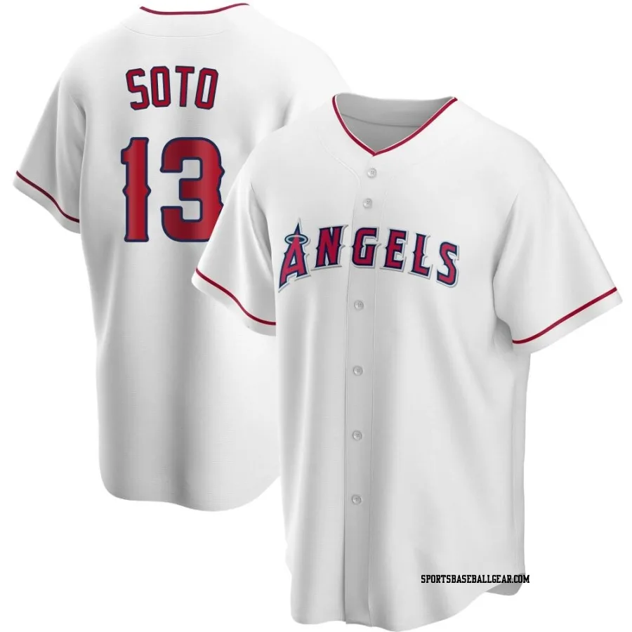 Livan Soto Men's Los Angeles Angels White Replica Home Jersey