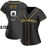 Livan Soto Women's Los Angeles Angels Black Golden Replica Alternate Jersey