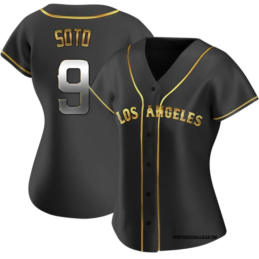 Livan Soto Women's Los Angeles Angels Black Golden Replica Alternate Jersey