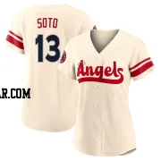 Livan Soto Women's Los Angeles Angels Cream Authentic 2022 City Connect Jersey