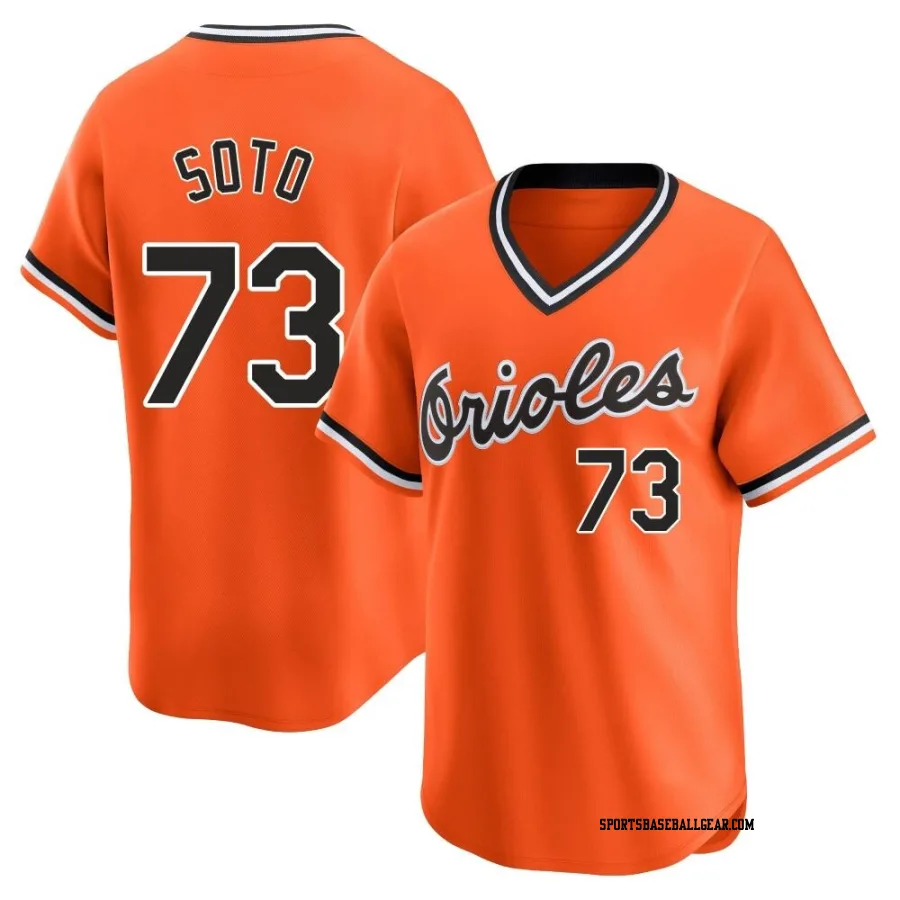 Livan Soto Youth Baltimore Orioles Orange Limited Cooperstown Collection Jersey