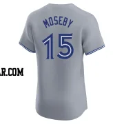 Lloyd Moseby Men's Toronto Blue Jays Gray Elite Road Jersey