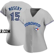 Lloyd Moseby Women's Toronto Blue Jays Gray Authentic Road Jersey