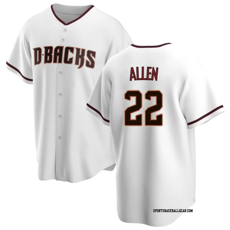 Logan Allen Men's Arizona Diamondbacks White Replica Home Jersey