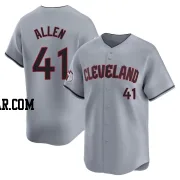 Logan Allen Men's Cleveland Guardians Gray Limited Road Jersey