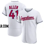 Logan Allen Men's Cleveland Guardians White Authentic Home Jersey