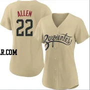 Logan Allen Women's Arizona Diamondbacks Gold Authentic 2021 City Connect Cool Base Jersey