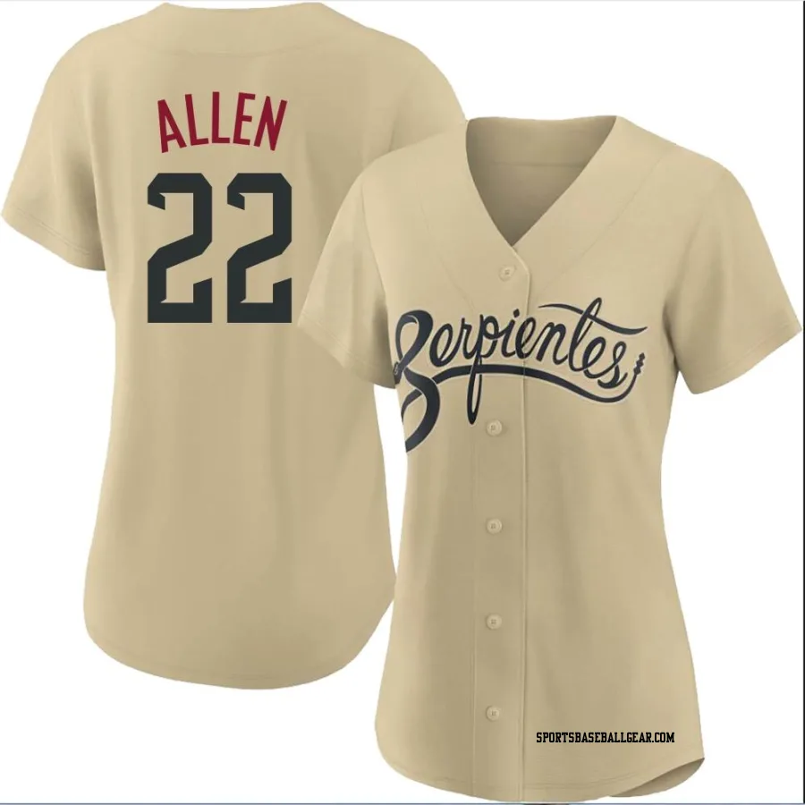 Logan Allen Women's Arizona Diamondbacks Gold Authentic 2021 City Connect Cool Base Jersey