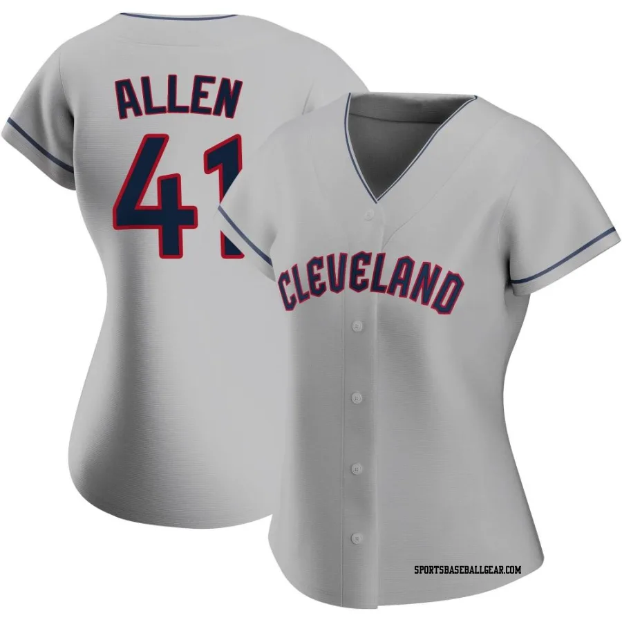 Logan Allen Women's Cleveland Guardians Gray Authentic Road Jersey