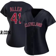 Logan Allen Women's Cleveland Guardians Navy Replica Alternate Jersey