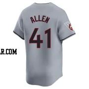 Logan Allen Youth Cleveland Guardians Gray Limited Road Jersey