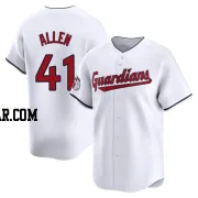 Logan Allen Youth Cleveland Guardians White Limited Home Jersey