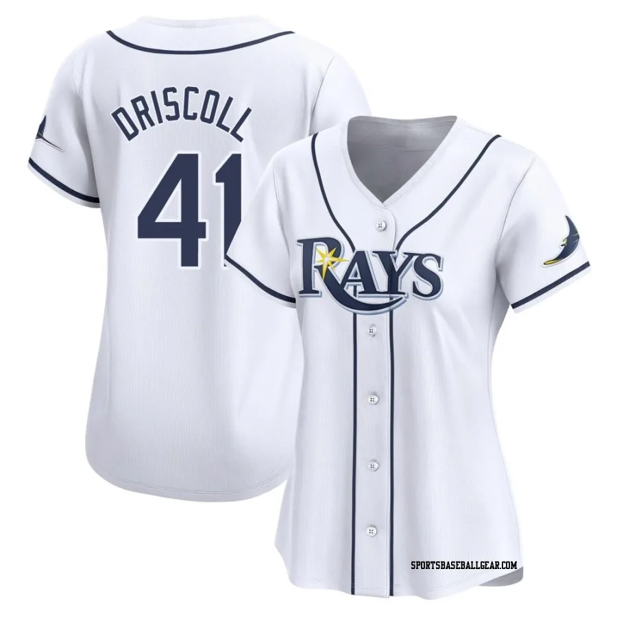 Logan Driscoll Women's Tampa Bay Rays White Limited Home Jersey