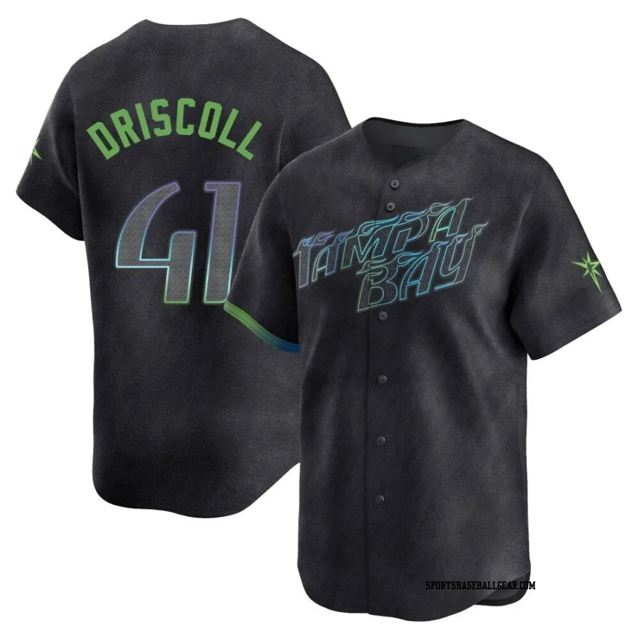 Logan Driscoll Youth Tampa Bay Rays Charcoal Limited 2024 City Connect Jersey