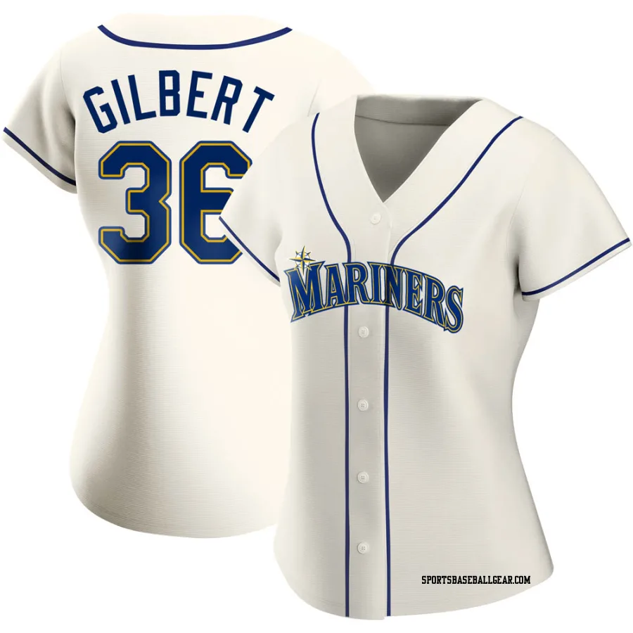 Logan Gilbert Women's Seattle Mariners Cream Authentic Alternate Jersey