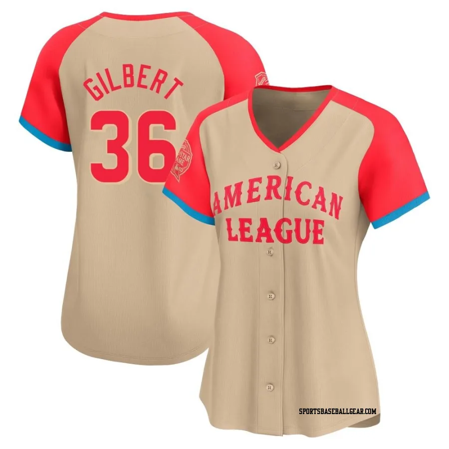 Logan Gilbert Women's Seattle Mariners Cream Limited American League 2024 All-Star Game Jersey