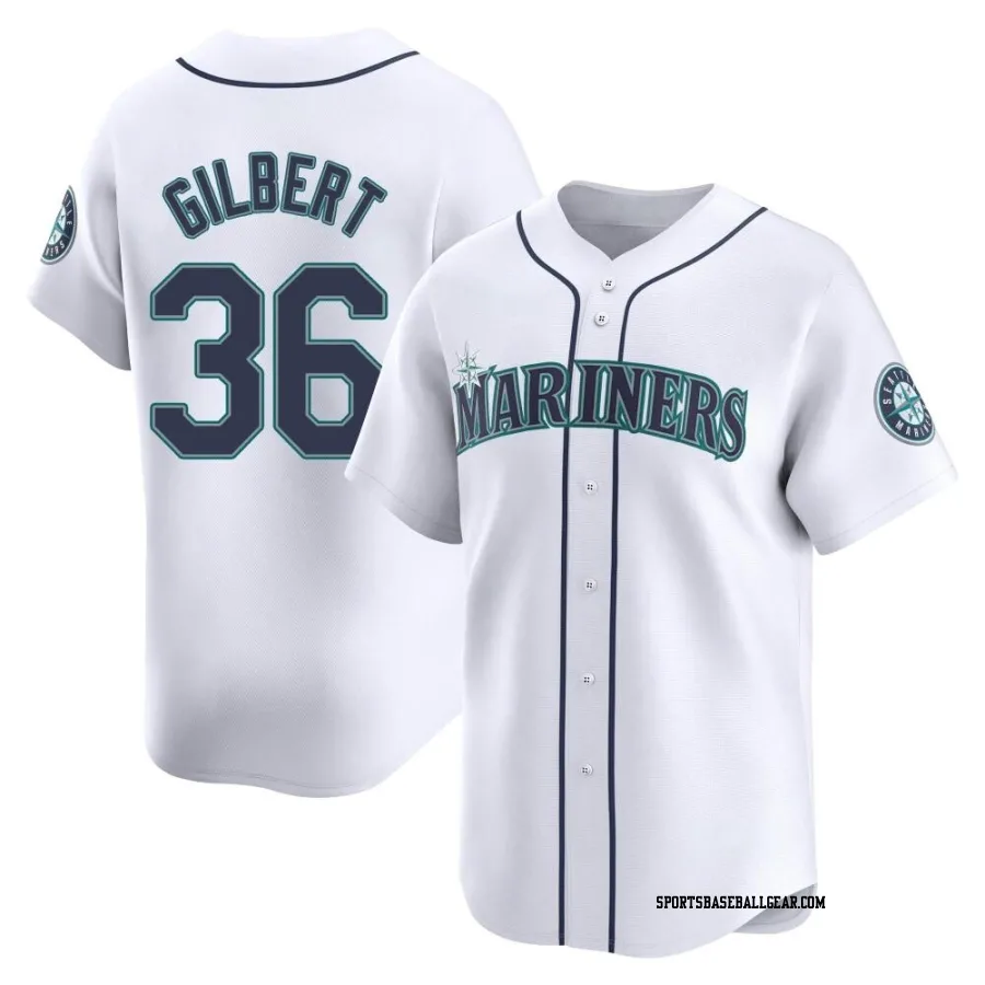 Logan Gilbert Youth Seattle Mariners White Limited Home Jersey