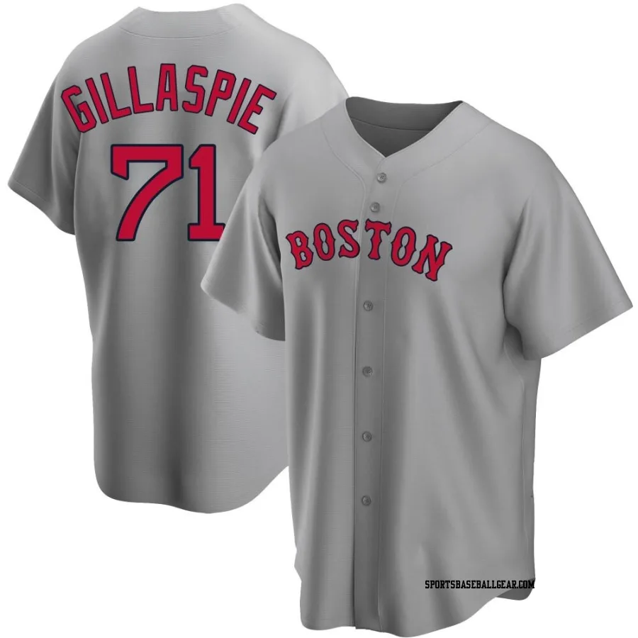 Logan Gillaspie Men's Boston Red Sox Gray Replica Road Jersey