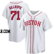 Logan Gillaspie Men's Boston Red Sox White Replica 2021 Patriots' Day Jersey